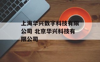 上海华兴数字科技有限公司 北京华兴科技有限公司