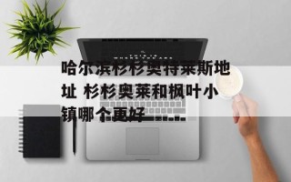 哈尔滨杉杉奥特莱斯地址 杉杉奥莱和枫叶小镇哪个更好