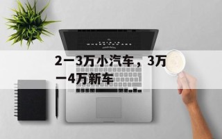2一3万小汽车，3万一4万新车