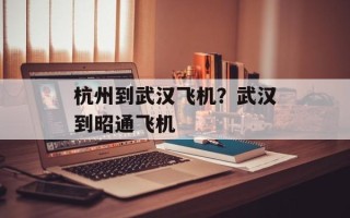 杭州到武汉飞机？武汉到昭通飞机