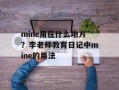 mine用在什么地方？李老师教育日记中mine的用法