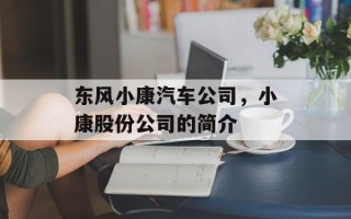 东风小康汽车公司，小康股份公司的简介