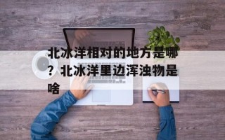 北冰洋相对的地方是哪？北冰洋里边浑浊物是啥