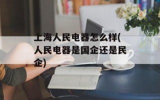 上海人民电器怎么样(人民电器是国企还是民企)