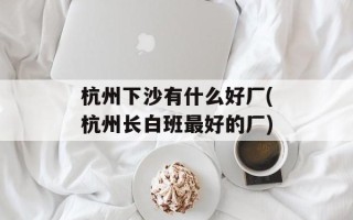 杭州下沙有什么好厂(杭州长白班最好的厂)
