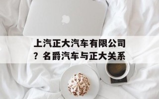 上汽正大汽车有限公司？名爵汽车与正大关系