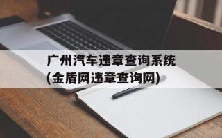 广州汽车违章查询系统(金盾网违章查询网)