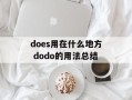 does用在什么地方 dodo的用法总结