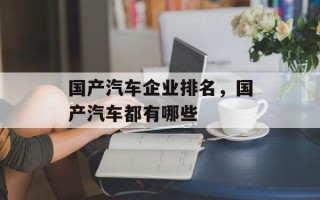 国产汽车企业排名，国产汽车都有哪些